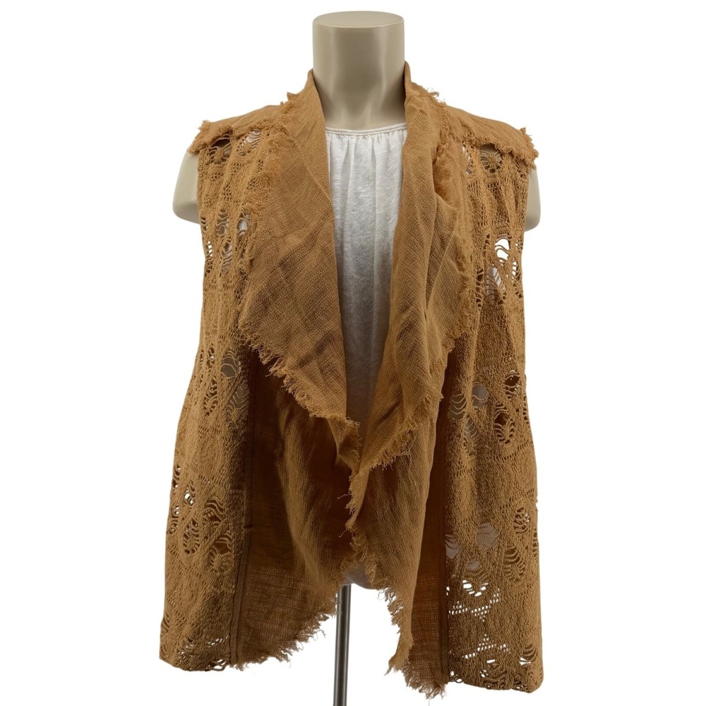 NWT Anthropologie Moon River Crochet Vest - XS - Coastal Cowgirl-Desert Wanderer